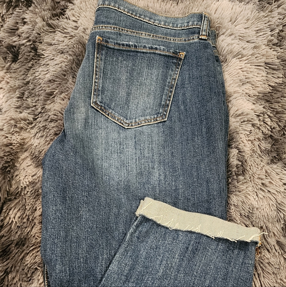 Old Navy BoyfriendJeans with Cuffed Hem and Faded Wash